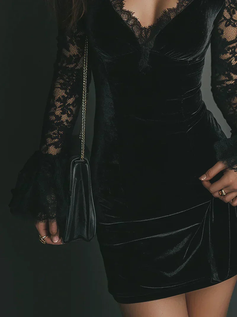 Orvana™ | Mini Dress with Lace Accent