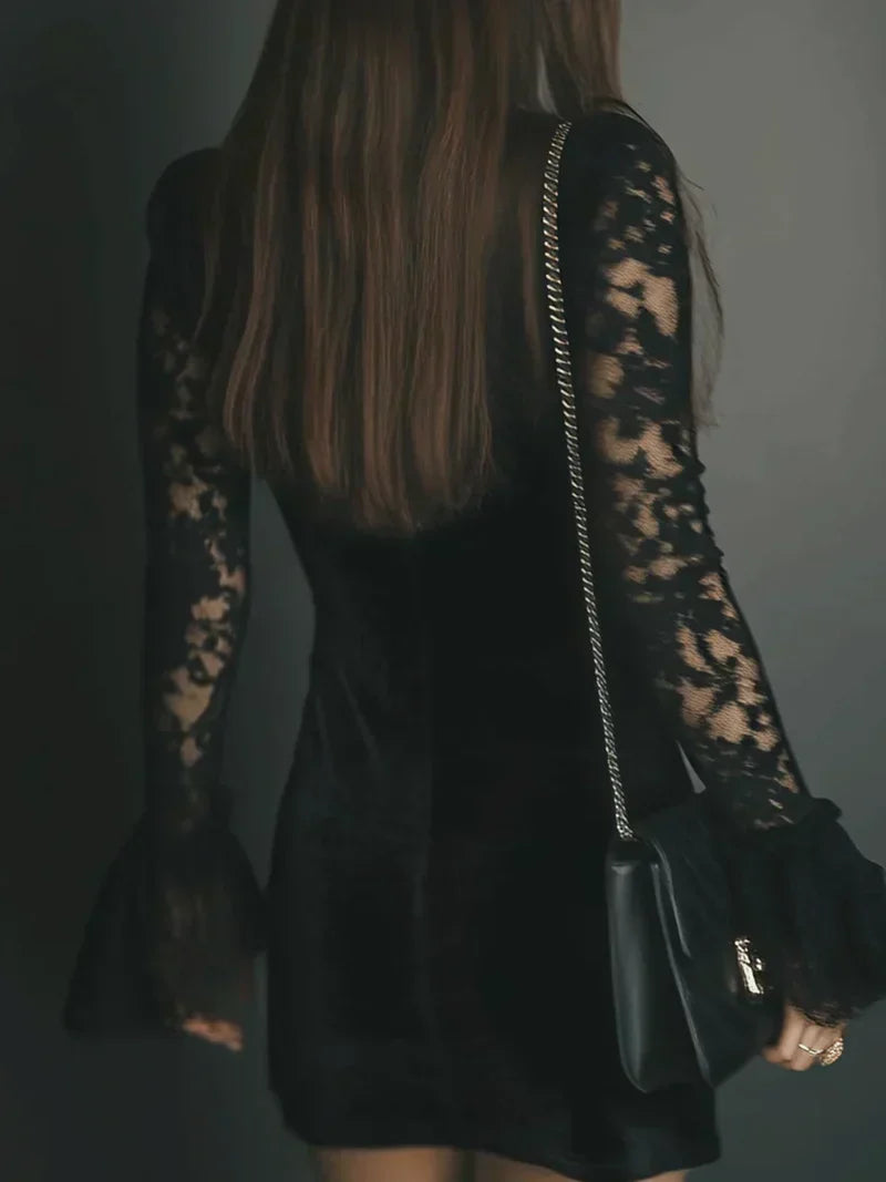 Paloma™ | Lace-Trim Mini Dress