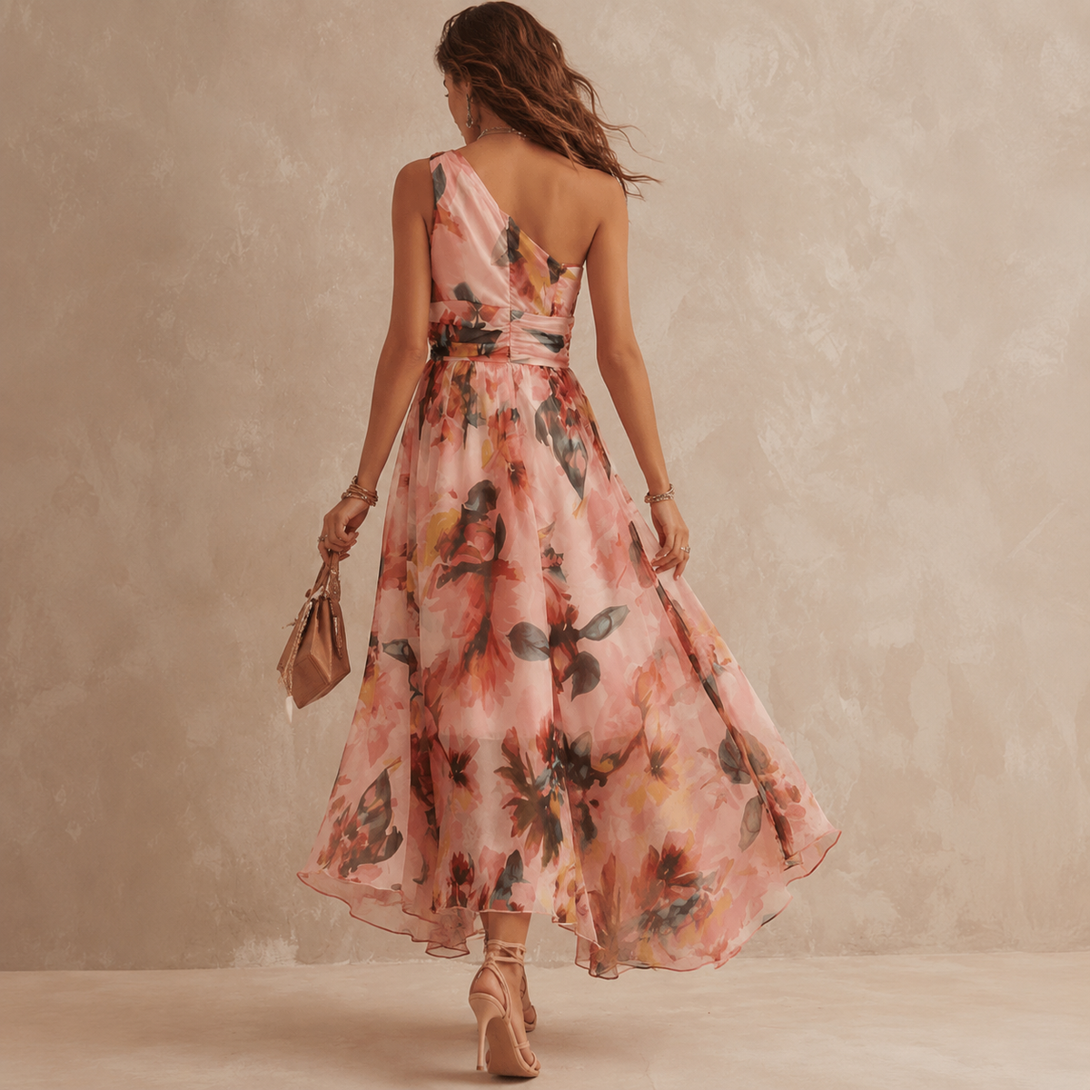 Aurora | Women's One-Shoulder Floral Maxi Dress