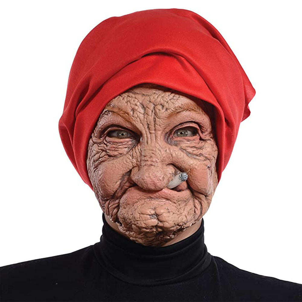 Women's Halloween Red Hood Grandma Mask