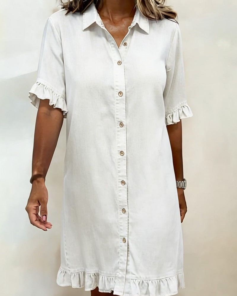 Remy™ | Ruffled Denim Shirt Dress