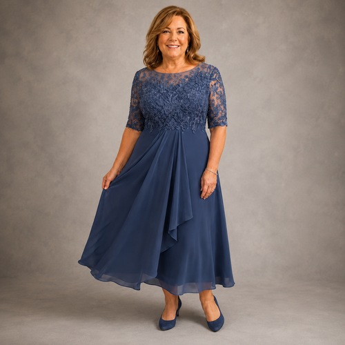 Lorraine™ | Lace Bodice Midi Dress