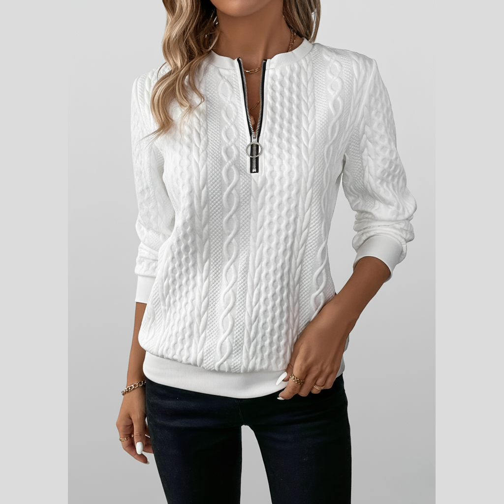 Tresslyn™ | Women's Cable-Knit Quarter-Zip Pullover