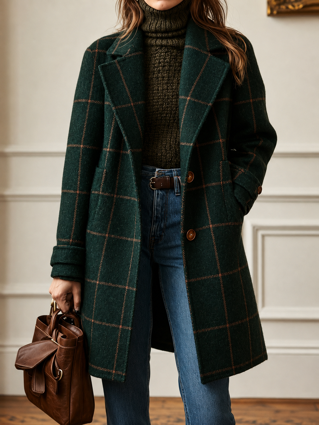 Huxby™ | Classic Checkered Coat