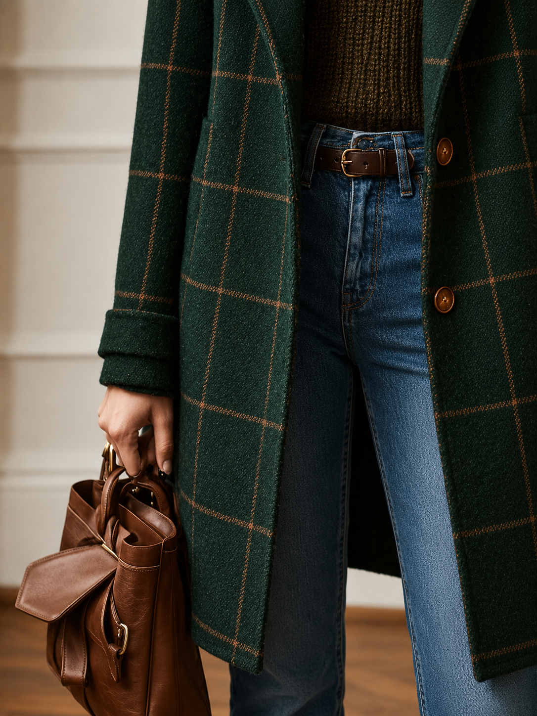 Huxby™ | Classic Checkered Coat