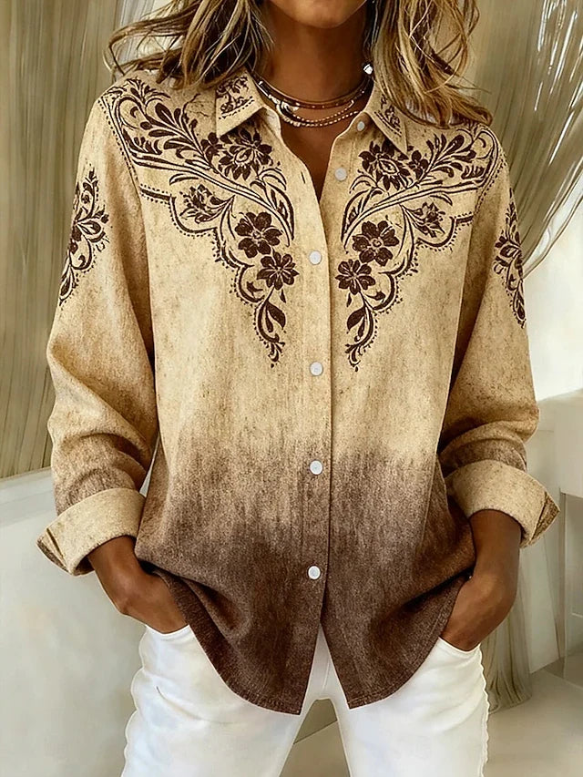 Tucson™ | Vintage Western Floral Button Blouse