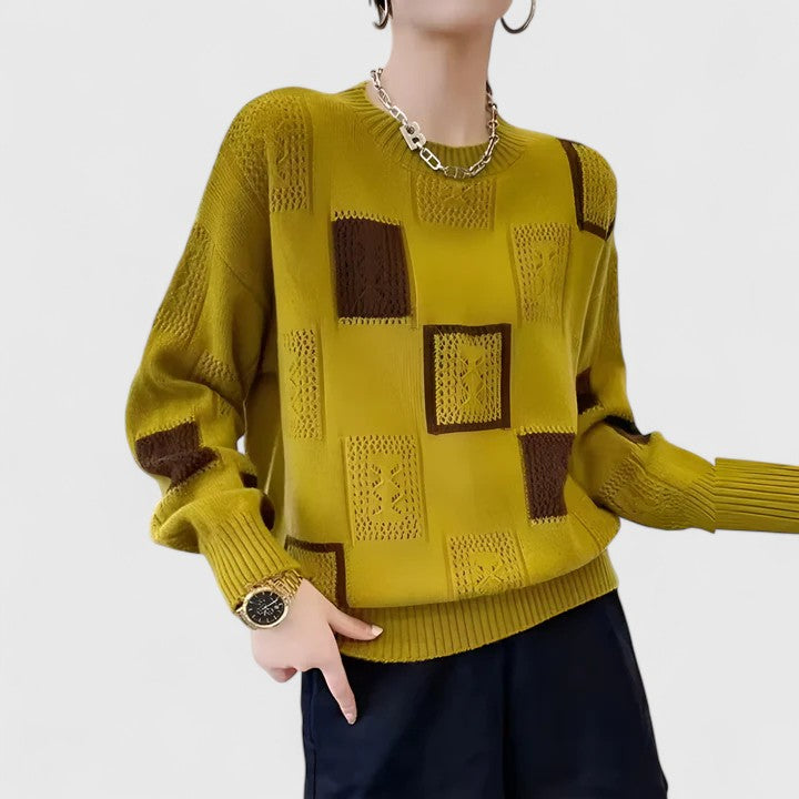 Tesslyn™ | Patchwork Knit Sweater
