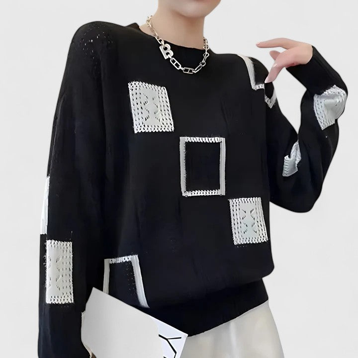 Tesslyn™ | Patchwork Knit Sweater