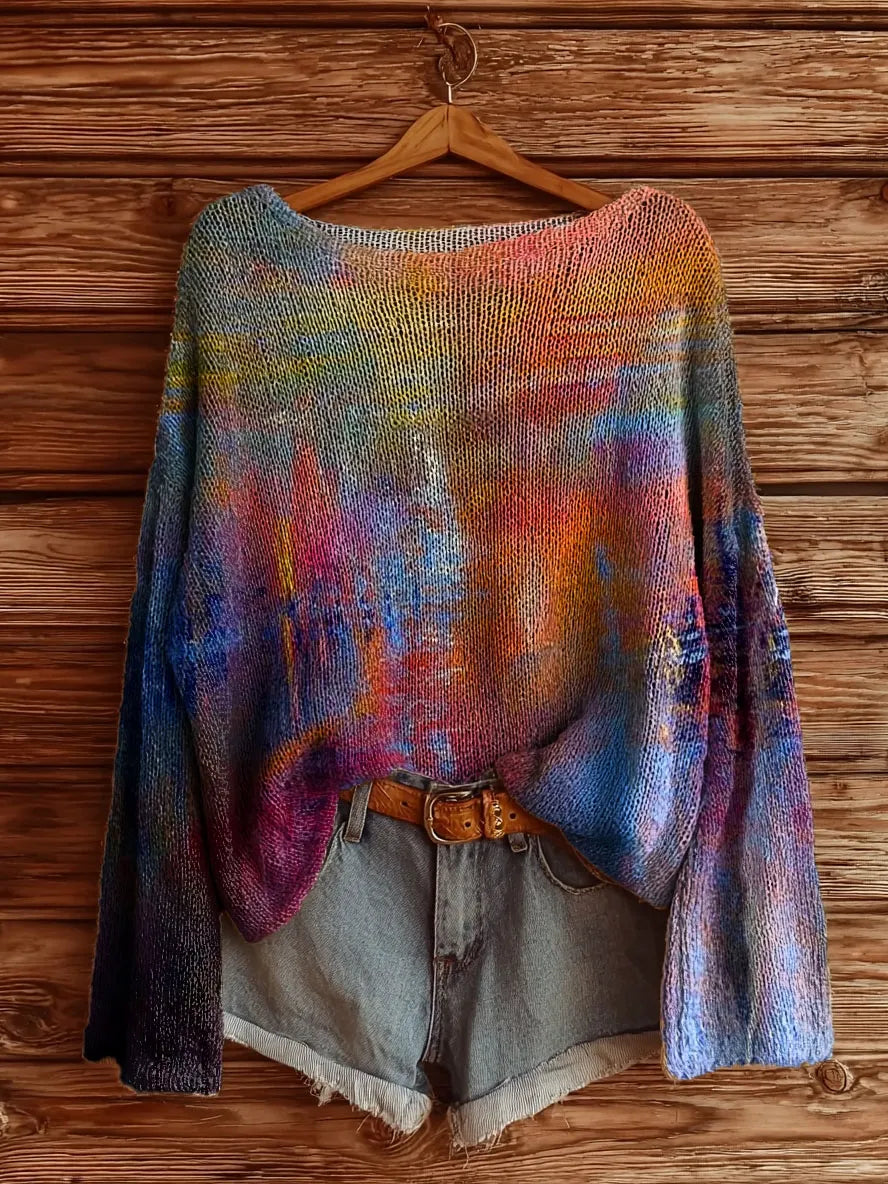 Adalyse™ | Colorful Tie-Dye Print Sweater