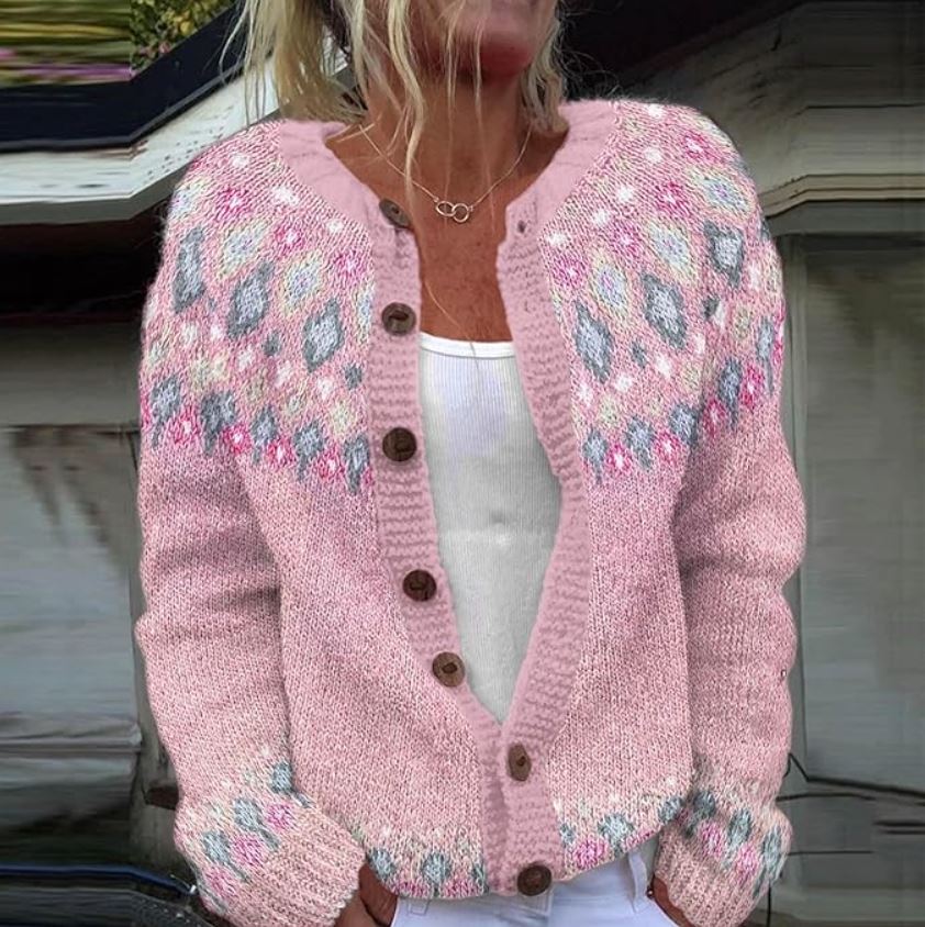 Marisette™ | Loose Fitting Cardigan with Print