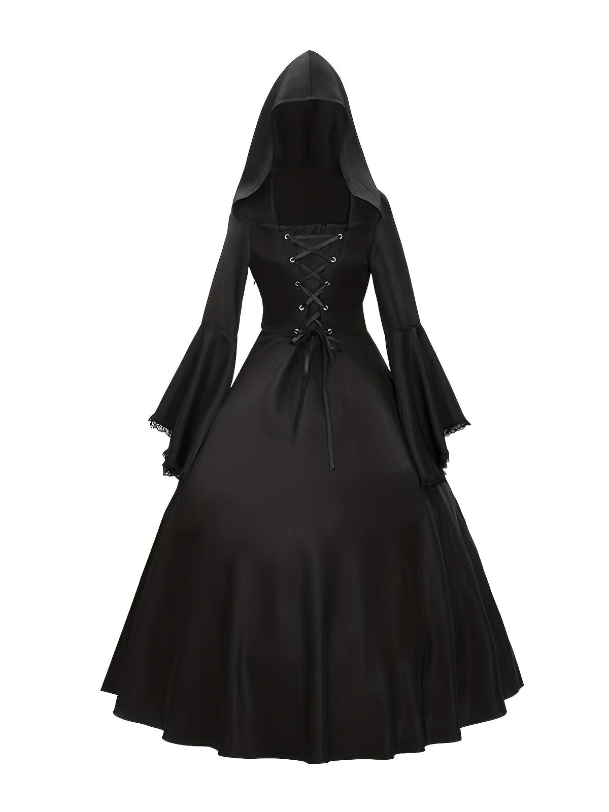 Women's Halloween Gothic Hooded Witch Gown