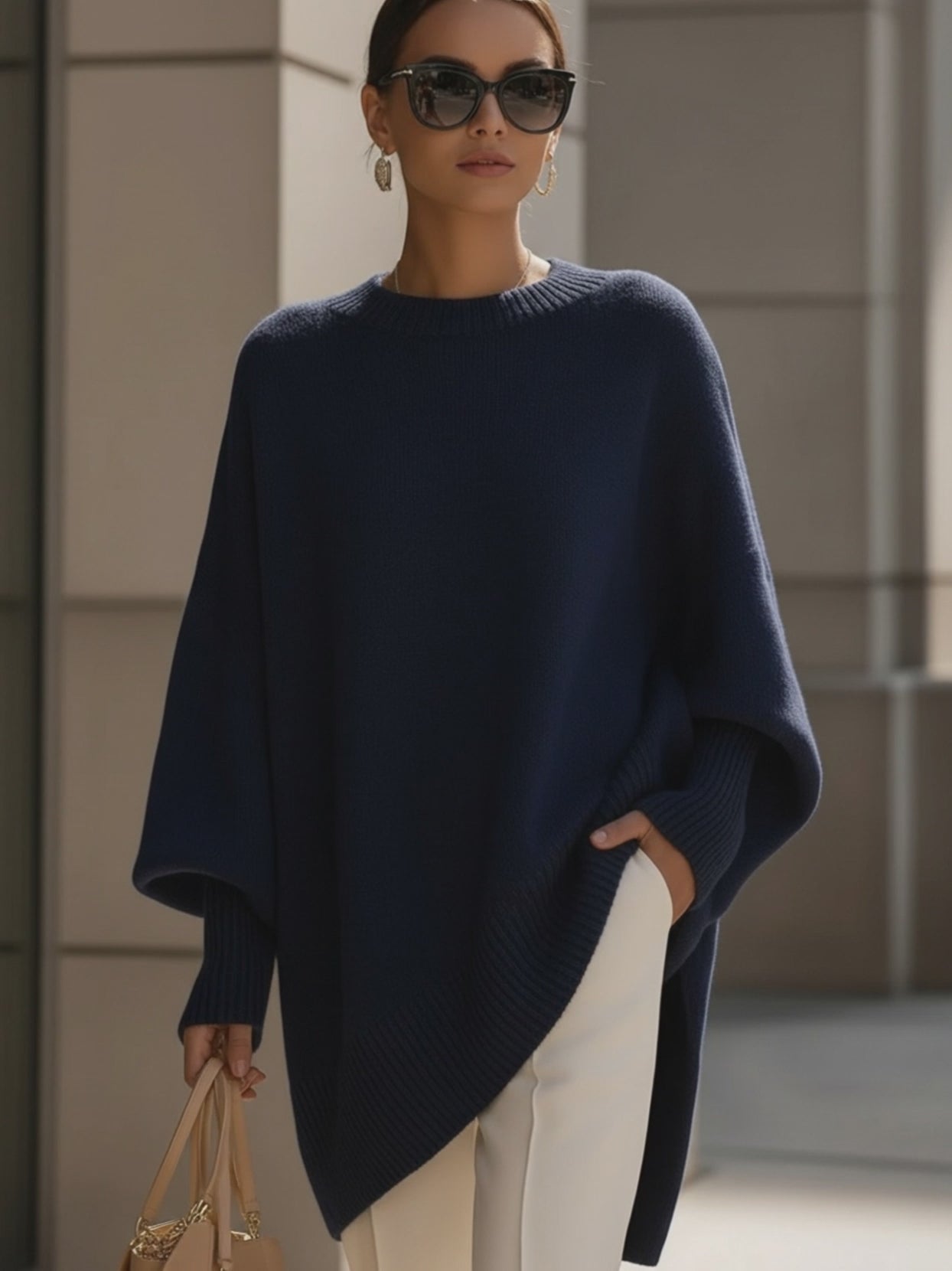 Eloise Oversized Poncho Sweater 4