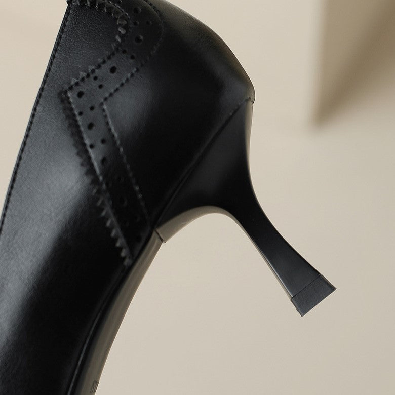 Women's Leather Ribbon Pumps