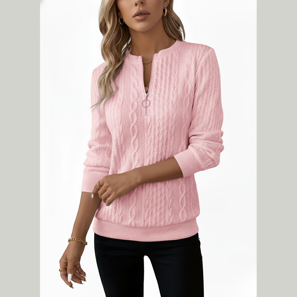 Tresslyn™ | Women's Cable-Knit Quarter-Zip Pullover