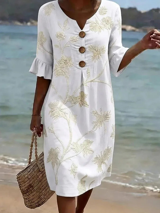 Orinthea™ | Casual floral print dress