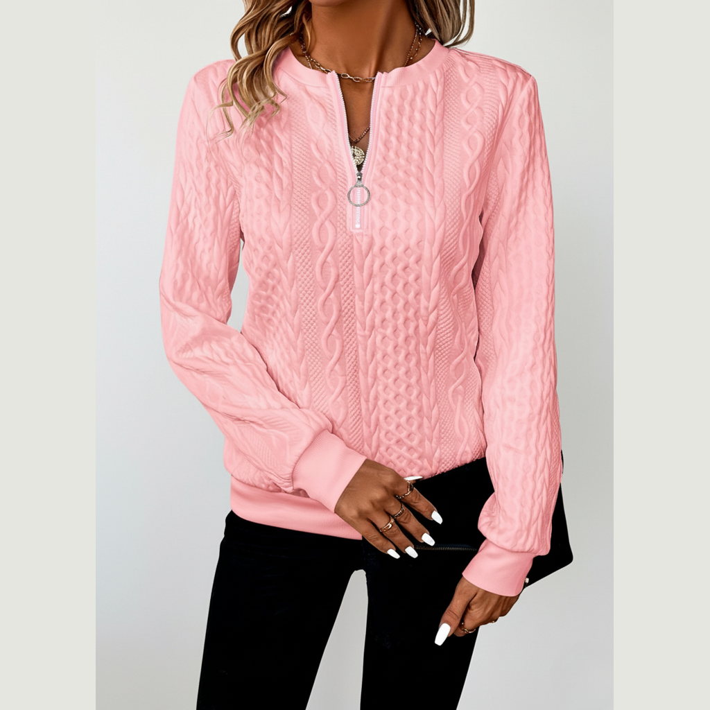 Tresslyn™ | Women's Cable-Knit Quarter-Zip Pullover