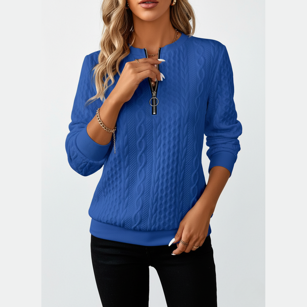 Tresslyn™ | Women's Cable-Knit Quarter-Zip Pullover
