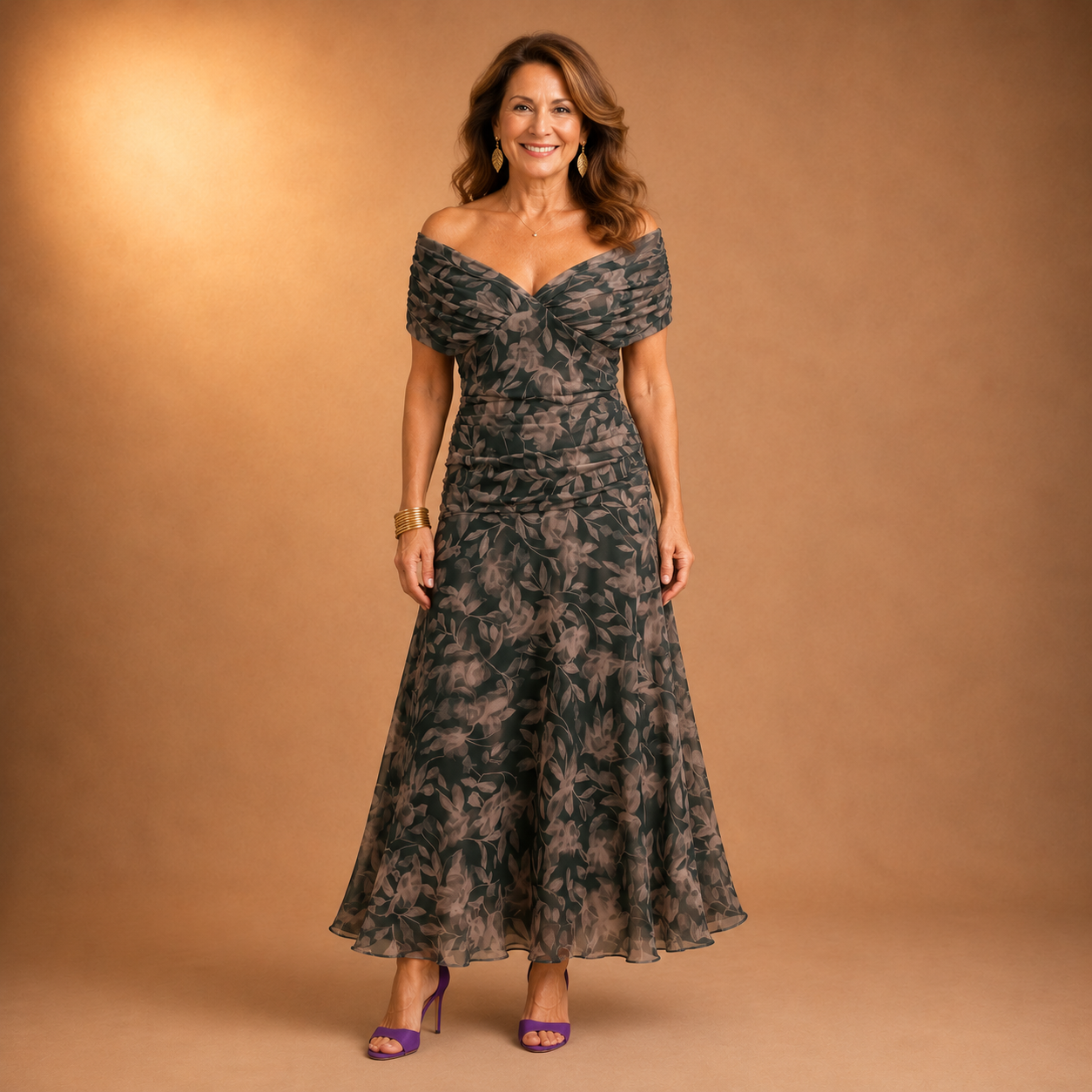 Delilah™ | Off Shoulder Floral Midi Dress