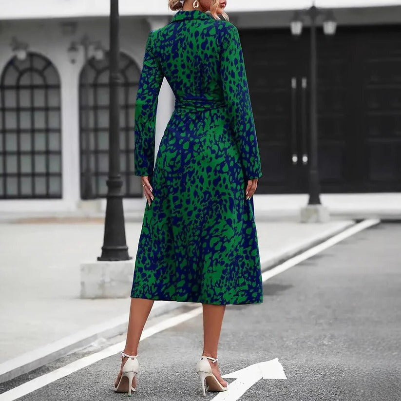 Marceline™ | Button-Front Midi Shirt Dress