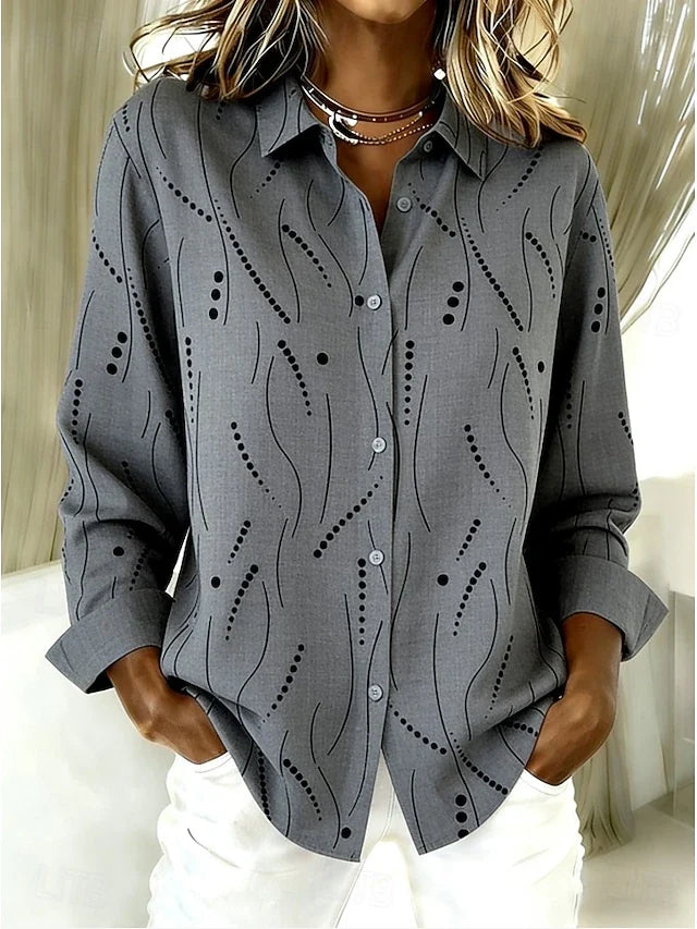 Pernella™ | Casual Dotted Line Pattern Blouse