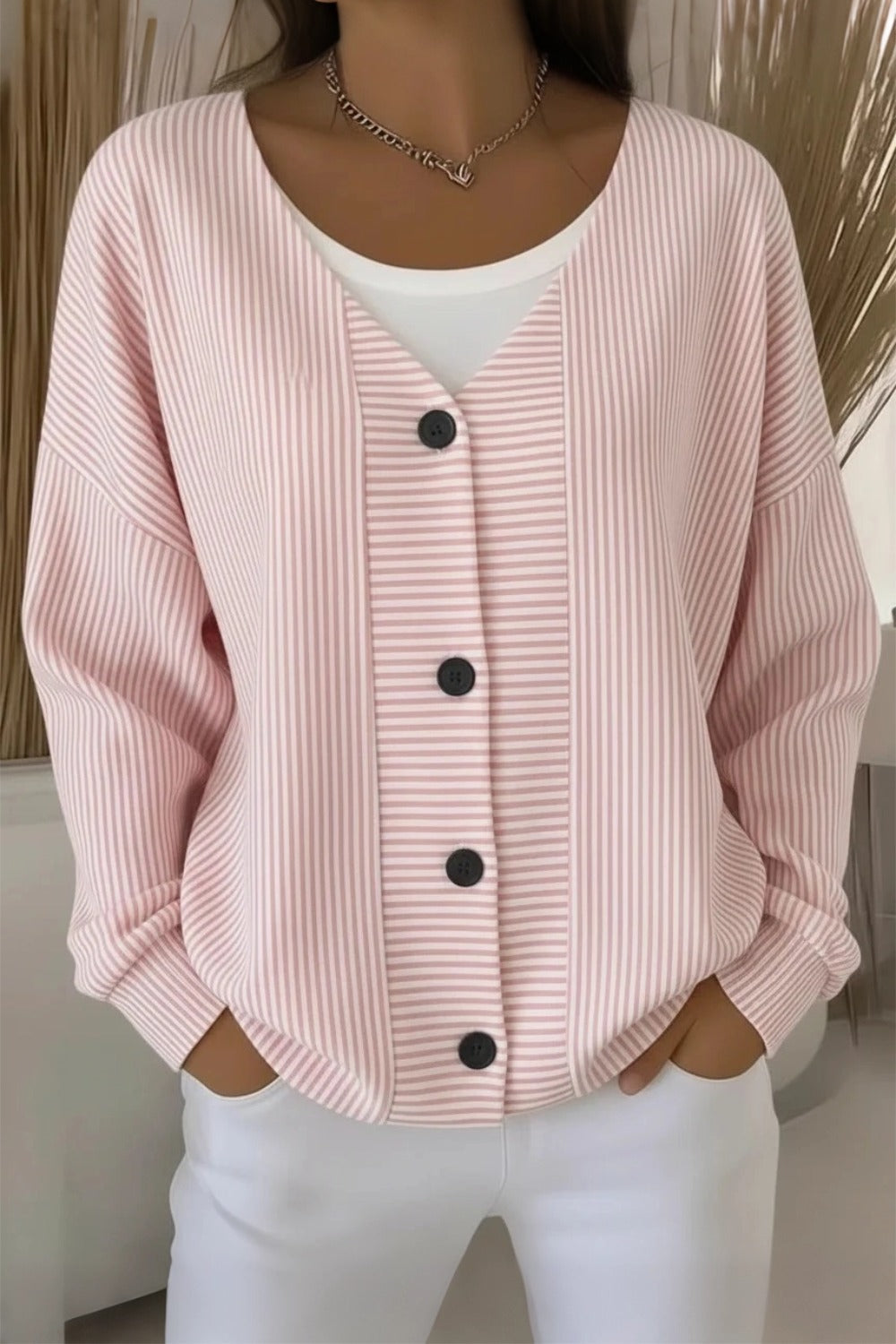 Klovaine™ | Striped Long Sleeve Casual Cardigan