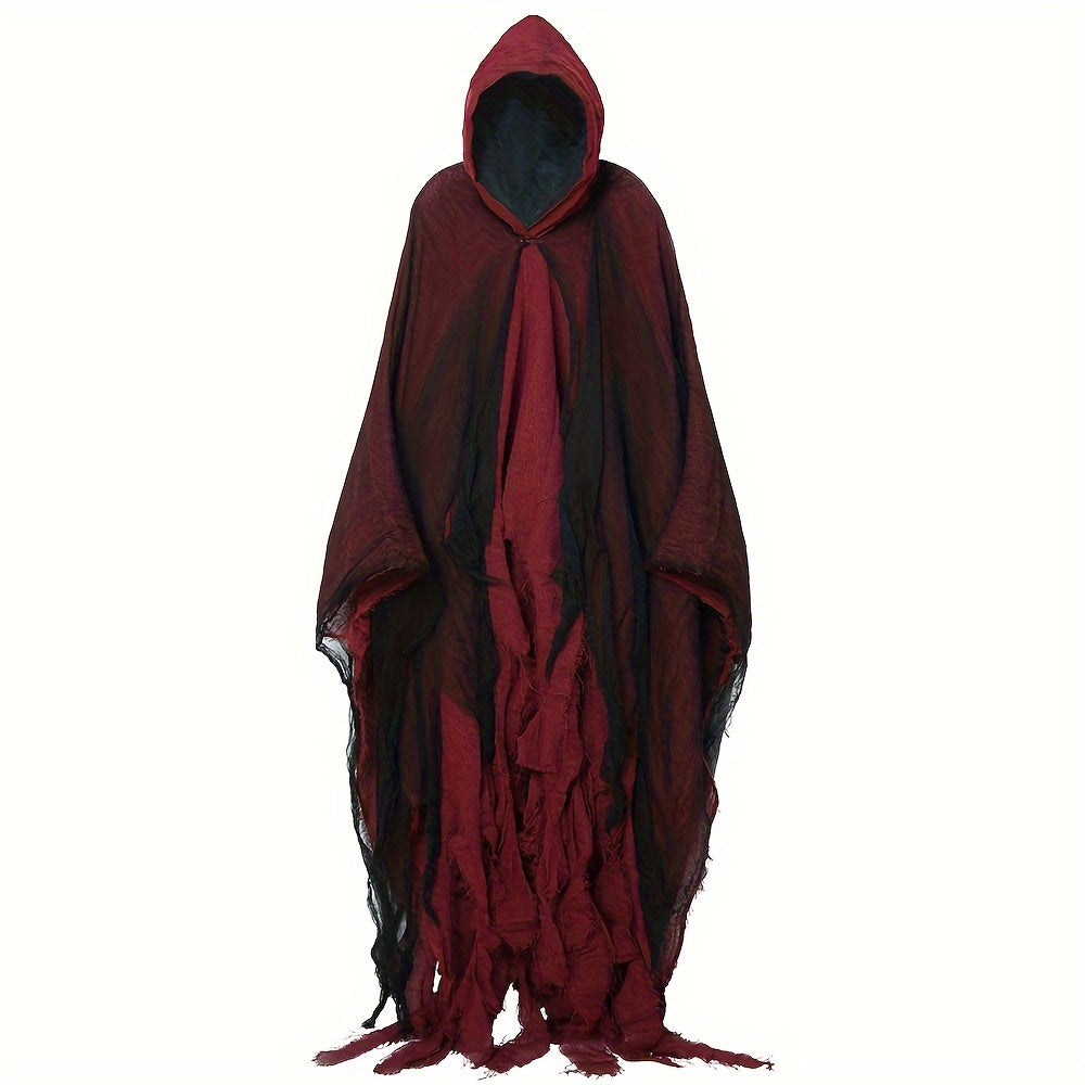Women's Halloween Skeleton Hooded Cape & Mask