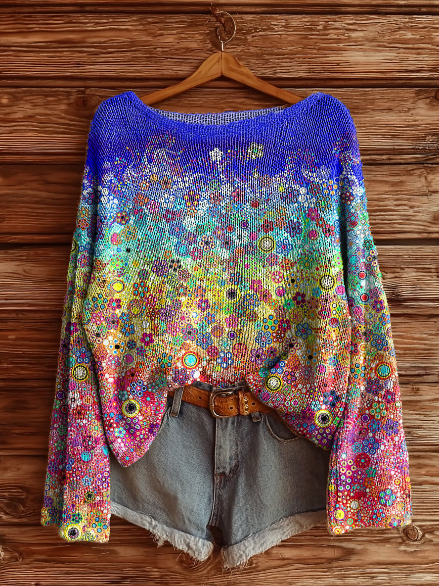 Meridell™ | Colorful Floral Print Sweater