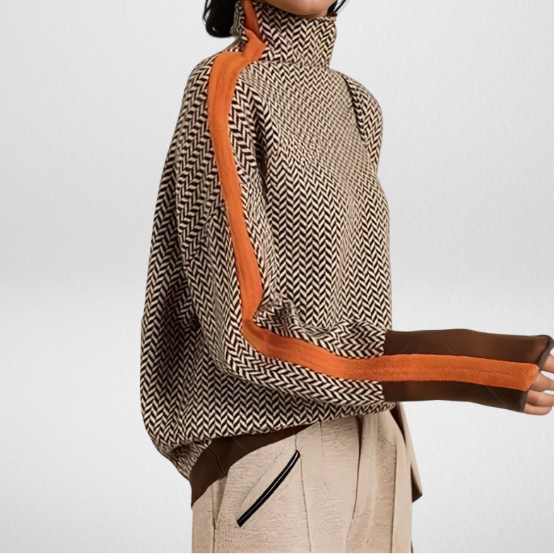 Clemence | Elegant Striped Turtleneck Sweater