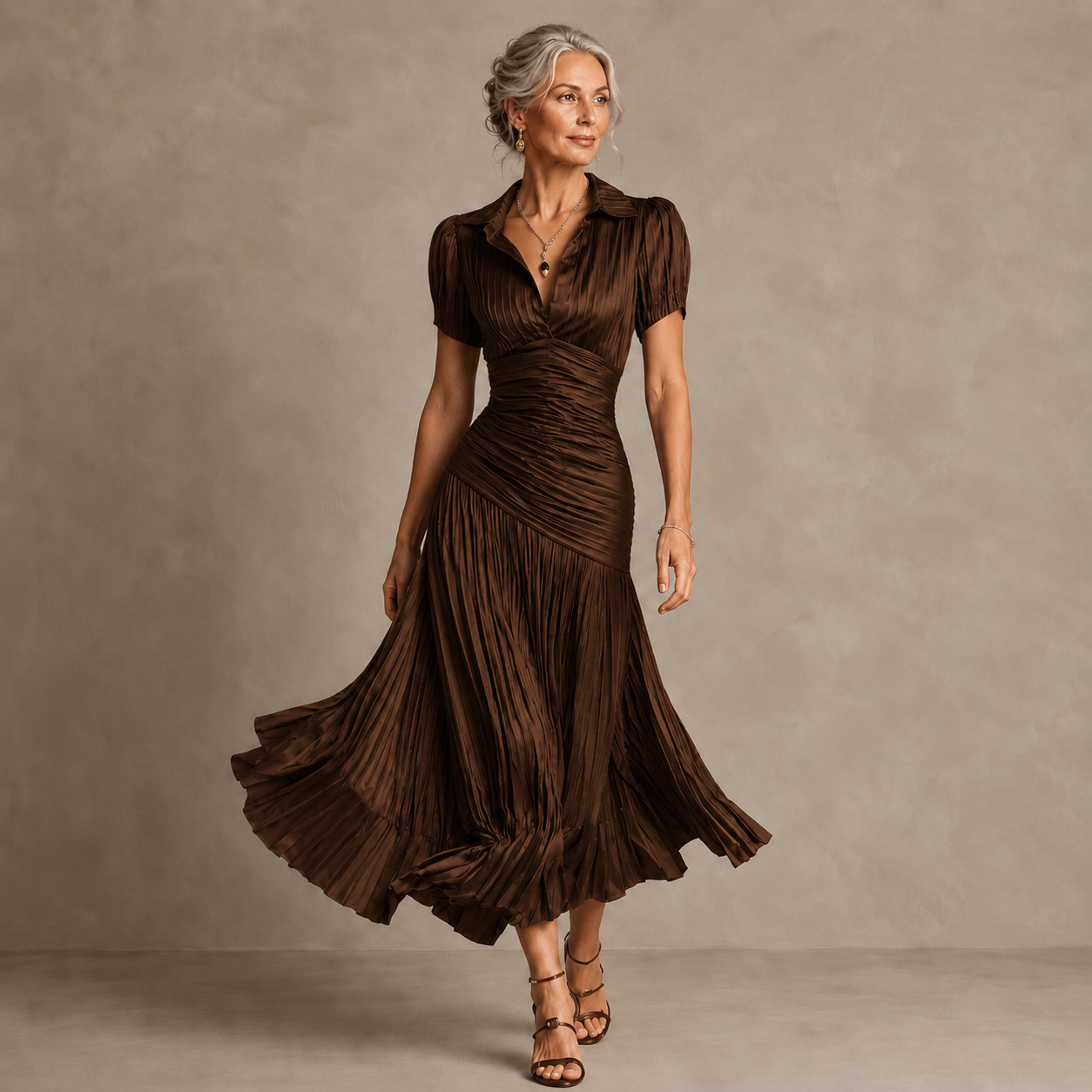 Heidi™ Retro Midi Dress