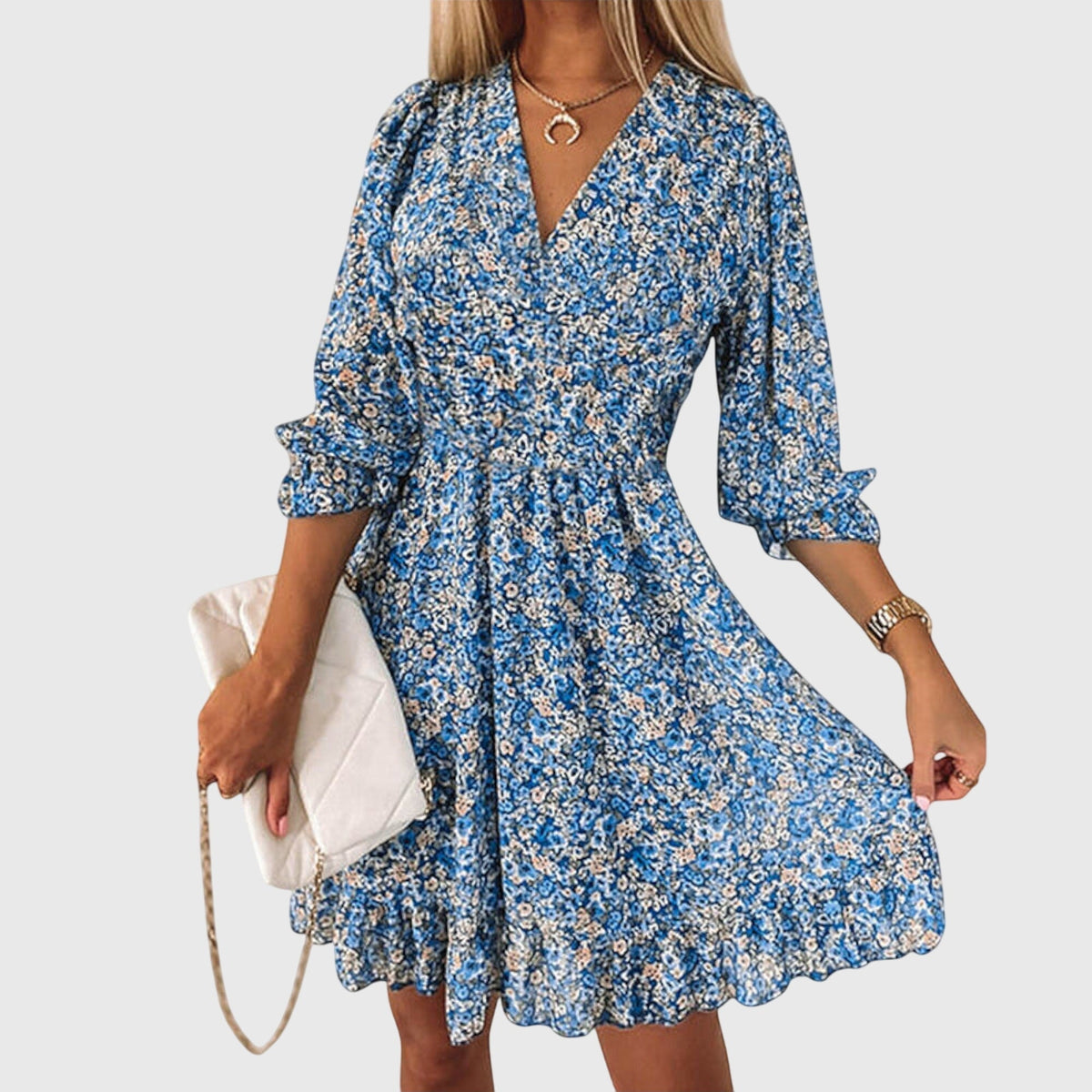 Floral Puff Sleeve Dress