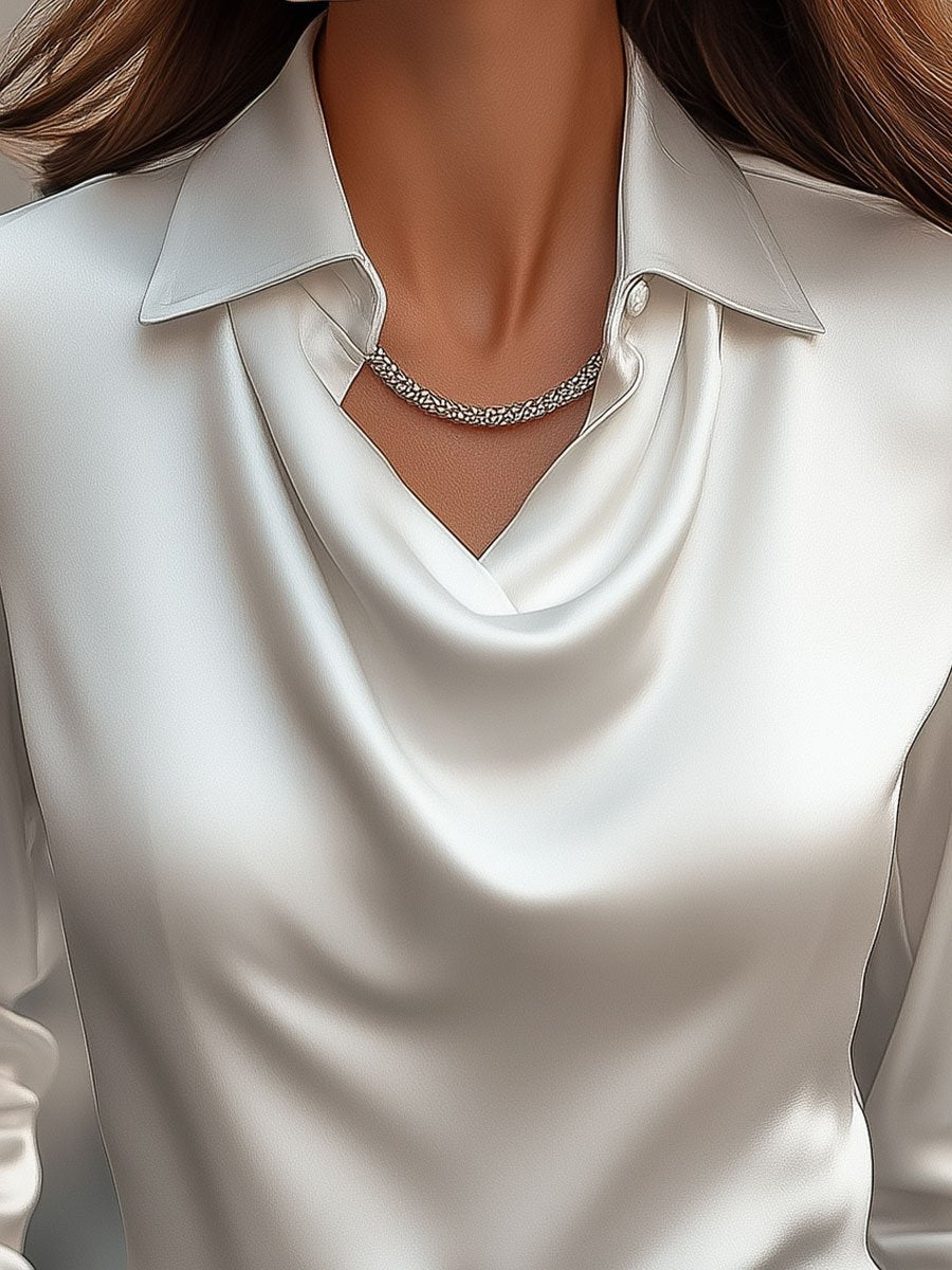Marguerita™ | White Draped Blouse