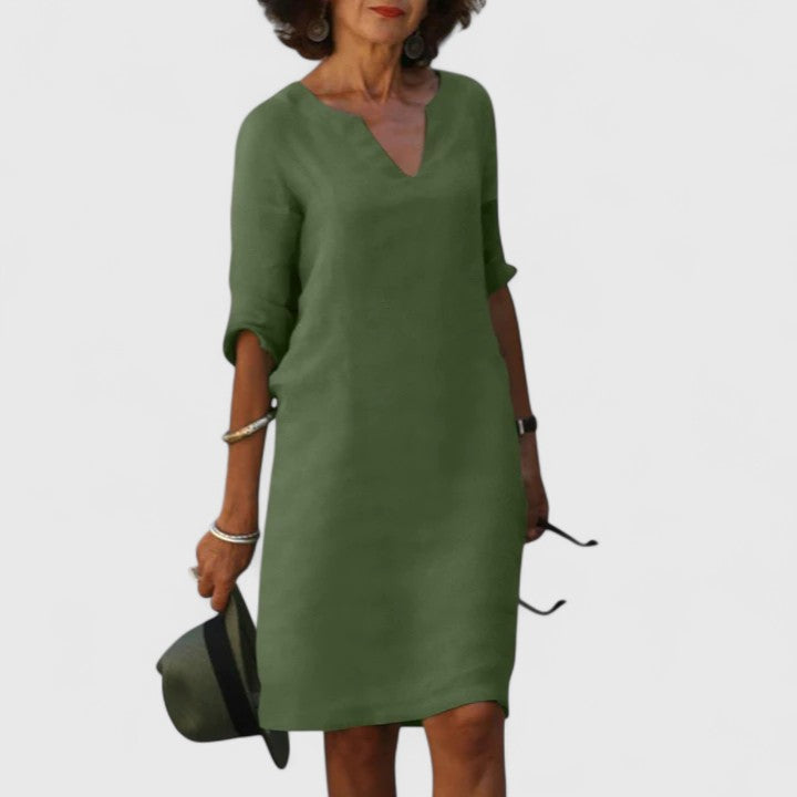 Comfortable V-Neck Dress