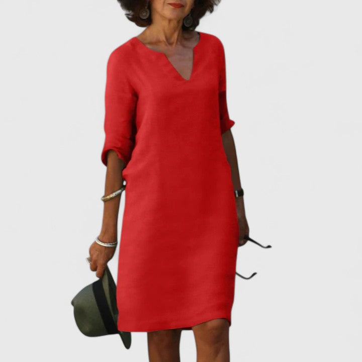 Comfortable V-Neck Dress