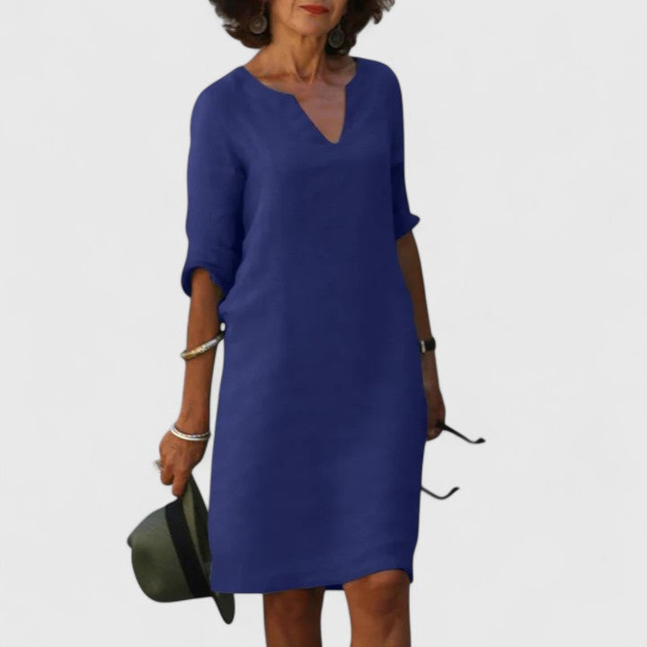 Comfortable V-Neck Dress