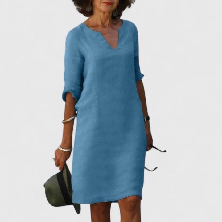 Comfortable V-Neck Dress