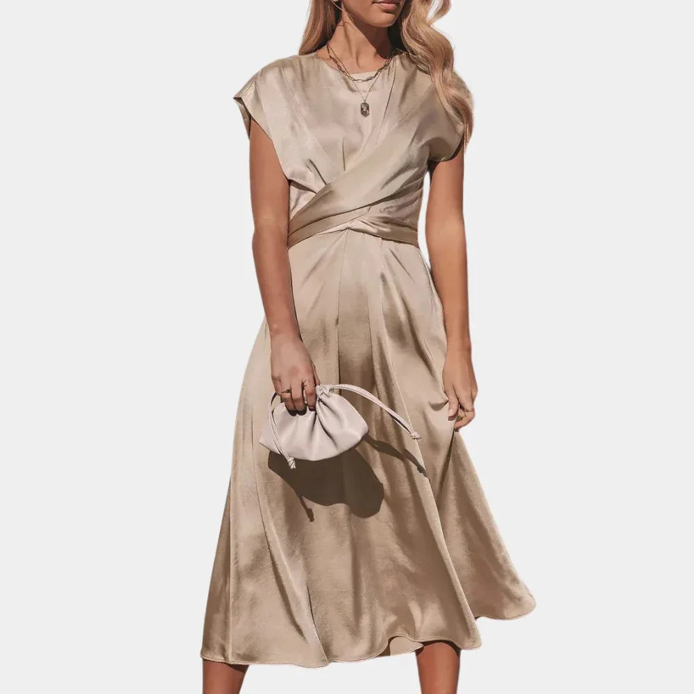 Celeste™ | Draped Midi Dress