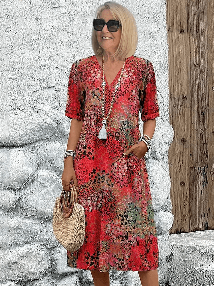 Joanna™ | Abstract Floral Summer Dress
