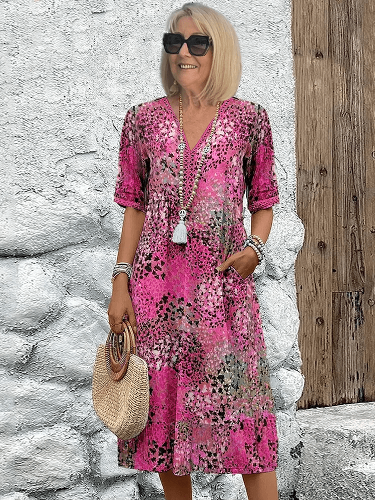Joanna™ | Abstract Floral Summer Dress