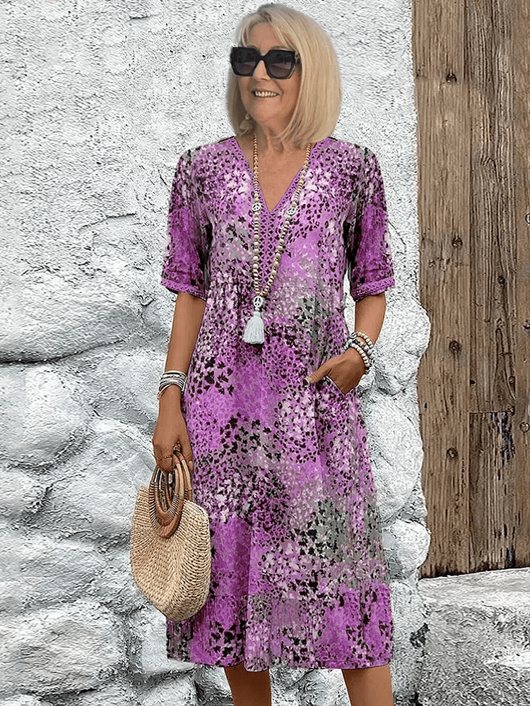 Joanna™ | Abstract Floral Summer Dress