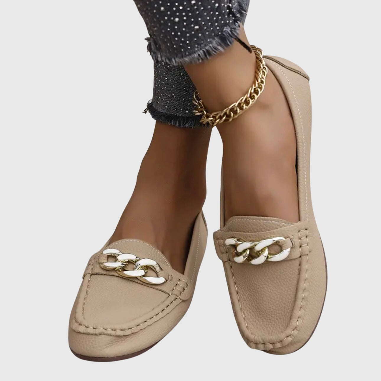 Katarina™ | Chain-Embellished Loafer Flats