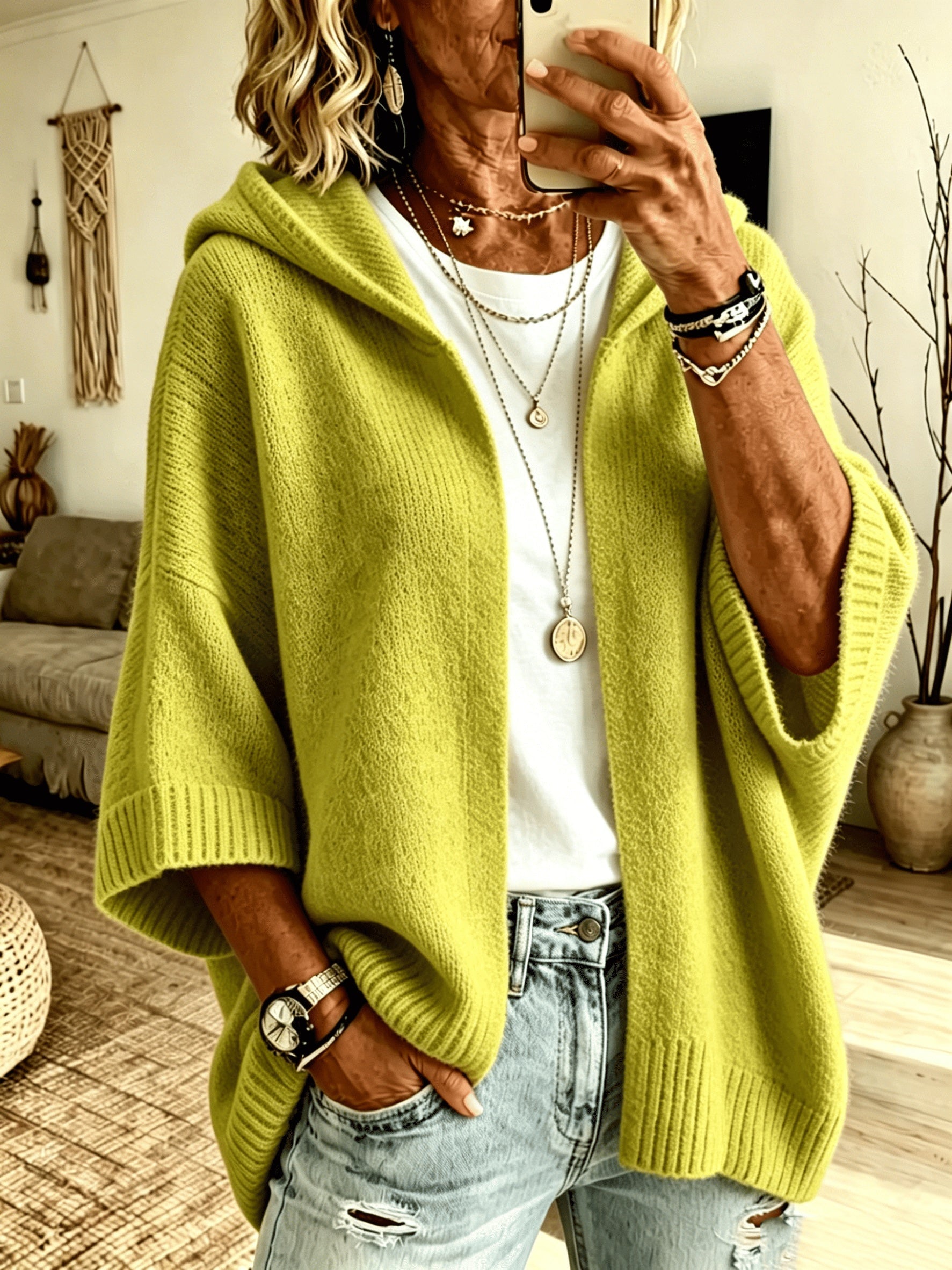Edalynn™ | Hooded Open-Front Cardigan