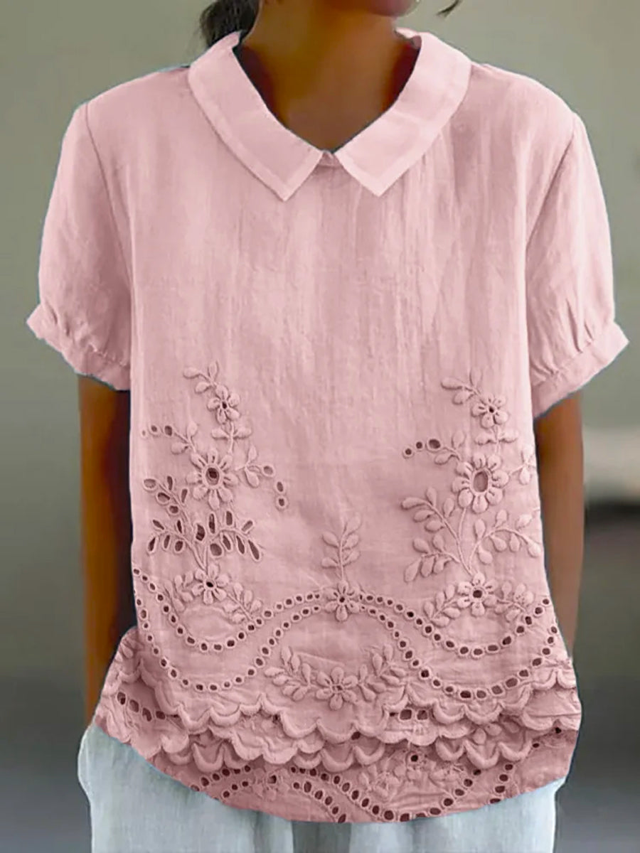 Klarette™ | Floral Embroidered Shirt