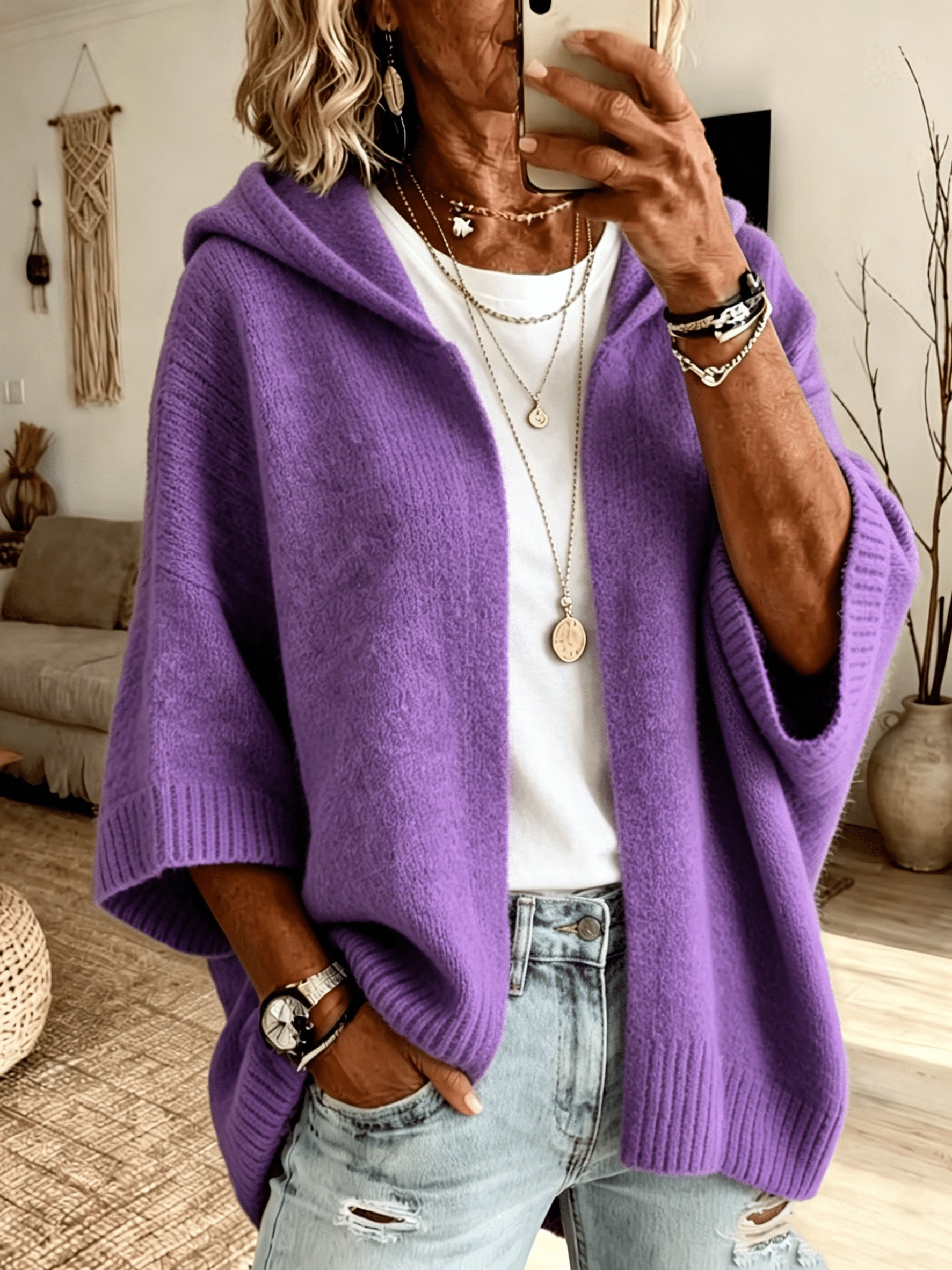Edalynn™ | Hooded Open-Front Cardigan
