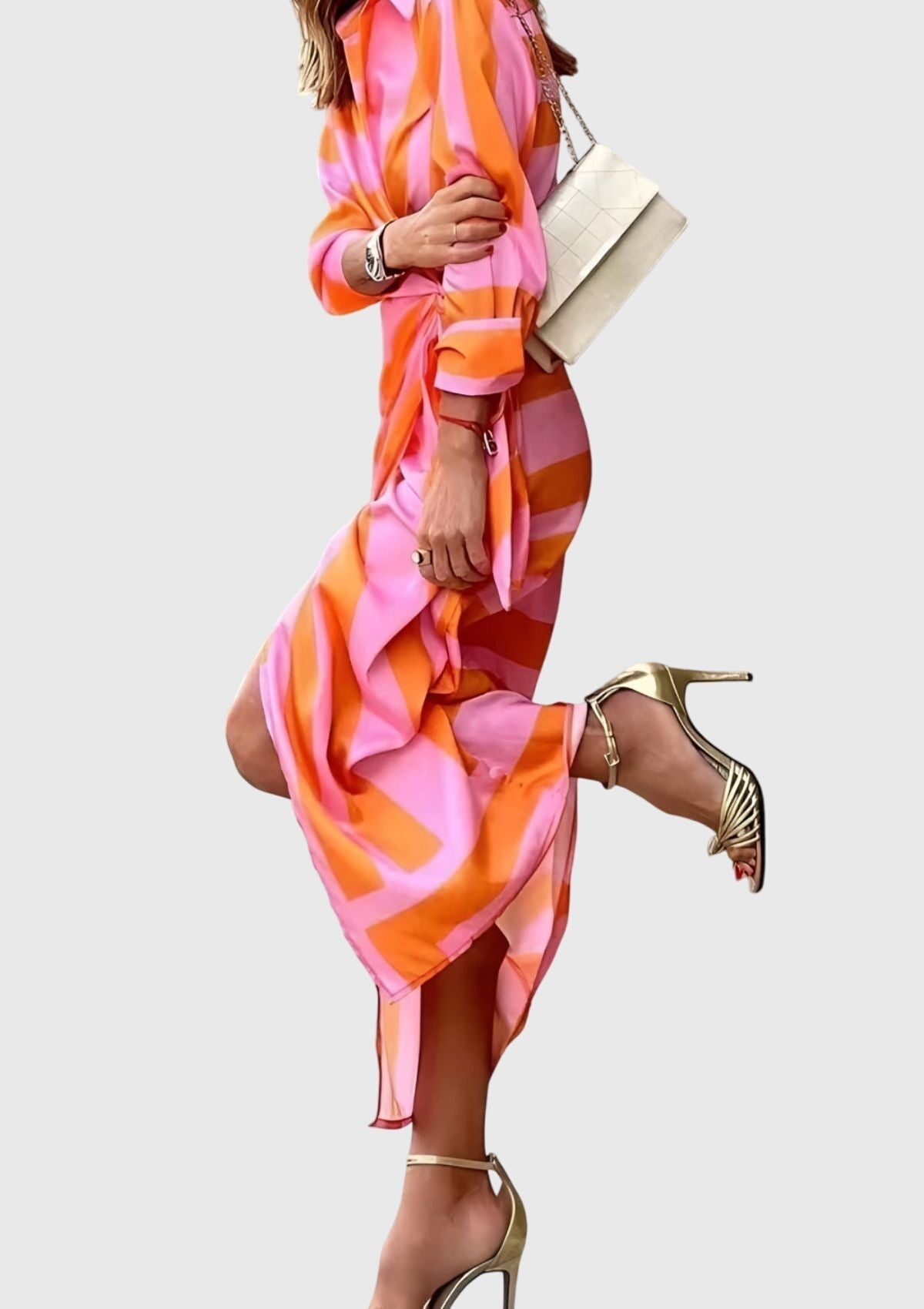 Elegant Wrap Dress With Print