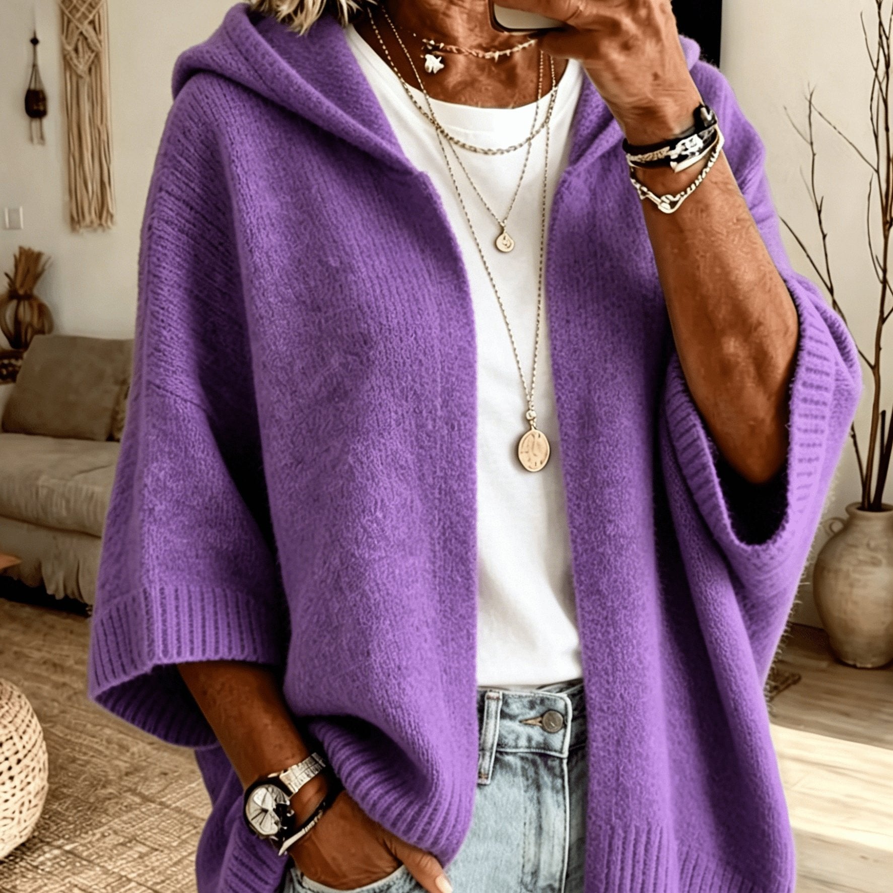 Edalynn™ | Hooded Open-Front Cardigan