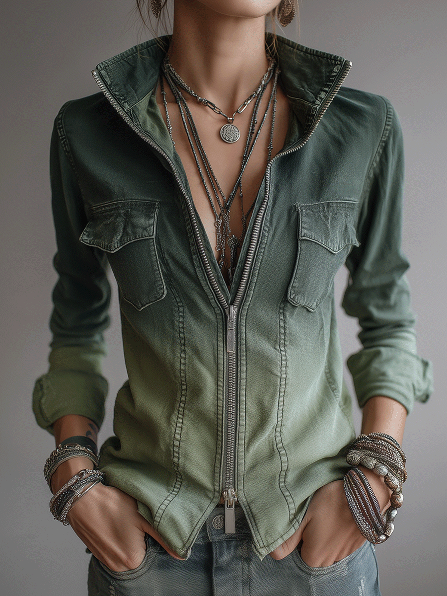 Bardana™ | Gradient Zip-Up Jacket