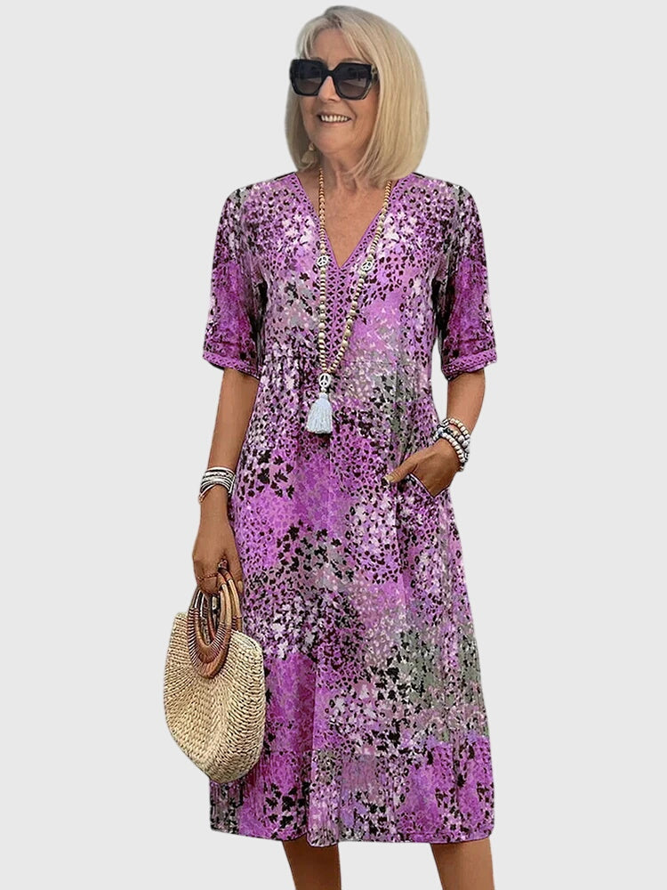 Elegant Floral Midi Dress