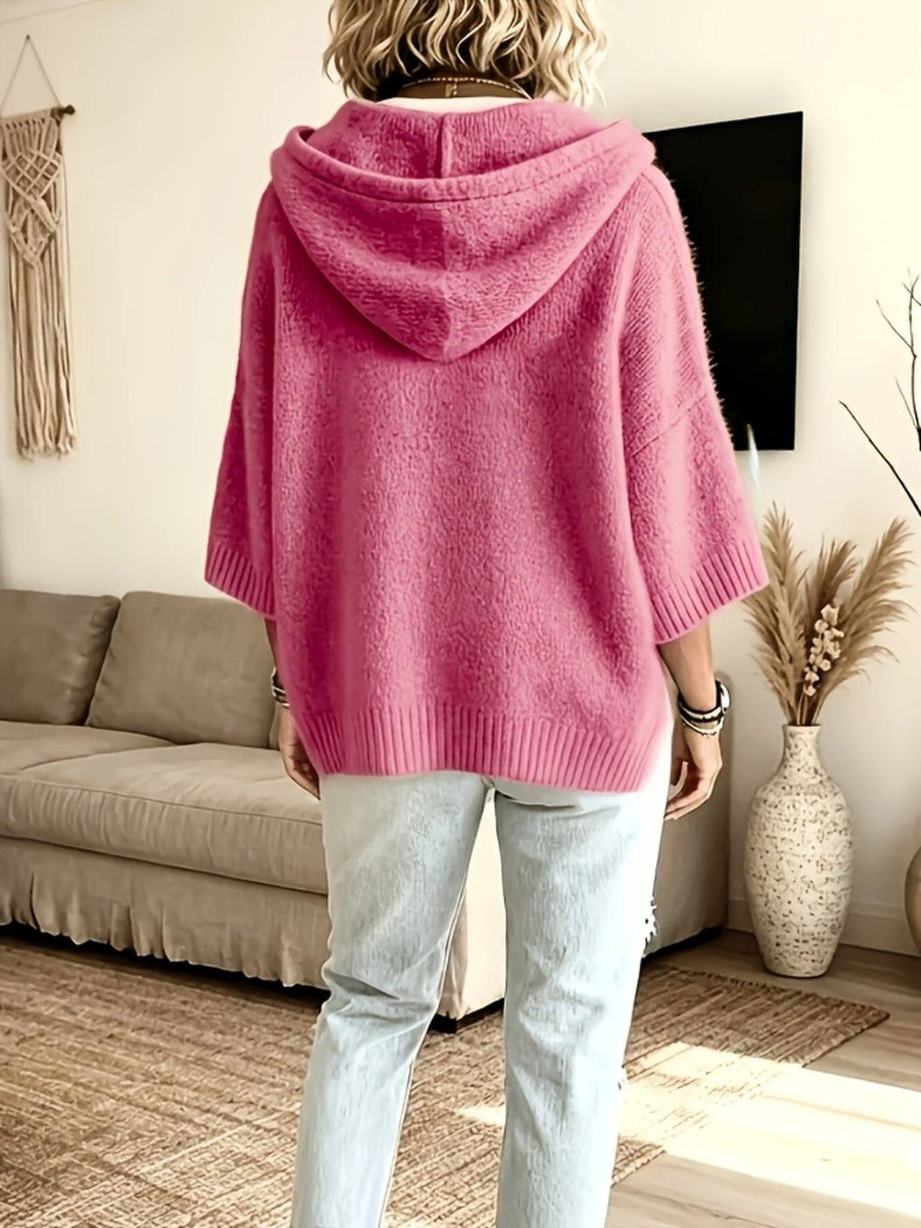 Daphne™ | Batwing Hooded Pullover Sweater