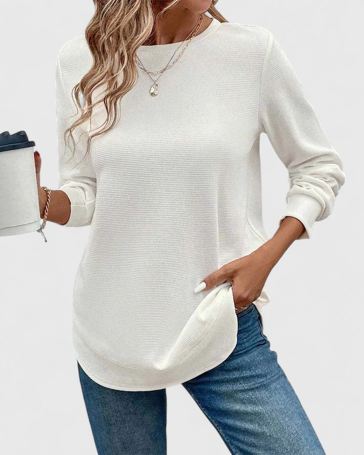 Elegant O-Neck Long Sleeve