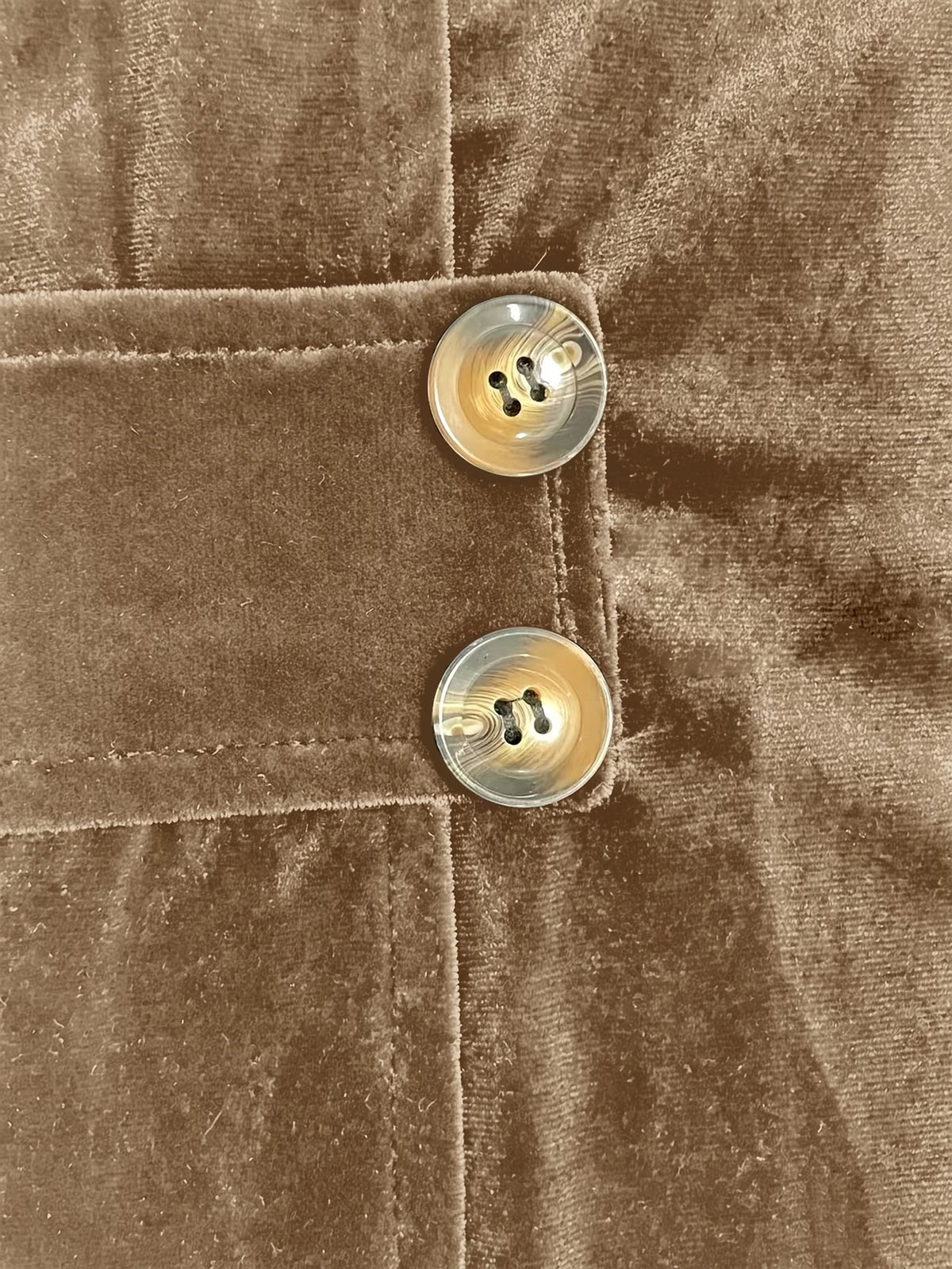 Sutton™ | Camel Velvet Button-Tab Cardigan